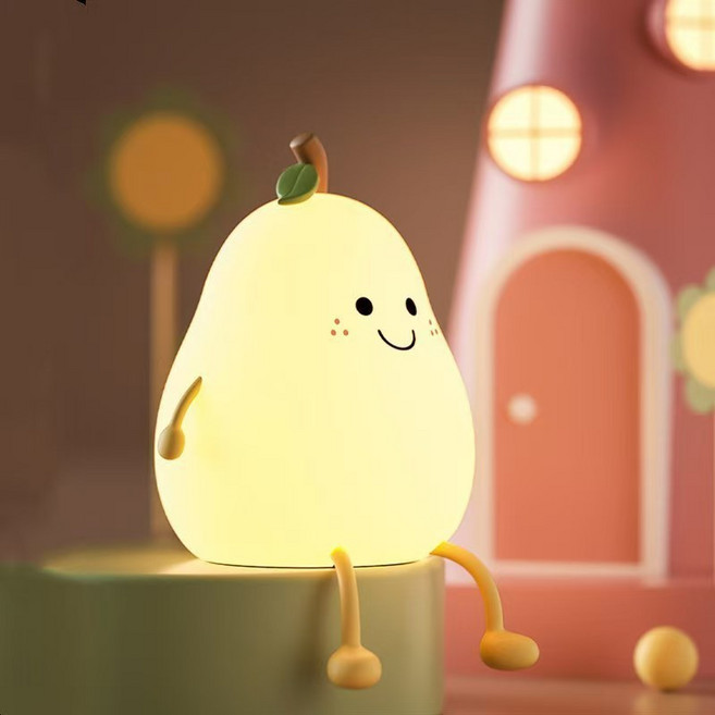 硅膠拍拍燈 輕柔小夜燈, 【不分梨彩光】輕觸即亮-30min定時關燈, 七個顔色可調節