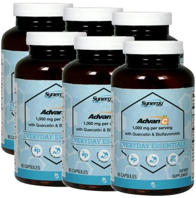 비타코스트 비타민C 1000mg 퍼서빙 퀘르세틴 바이오플라보노이드 45일분 Vitacost Advan-C Quercetin Bioflavonoids, 6개, 90정 - 쿠팡