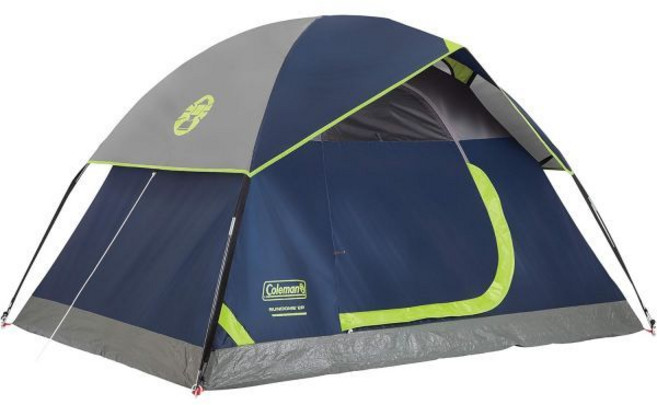 비가 내리는 콜먼 선돔 4인용 텐트 10분 만에 내후성 설치, Navy Blue, 2 Person