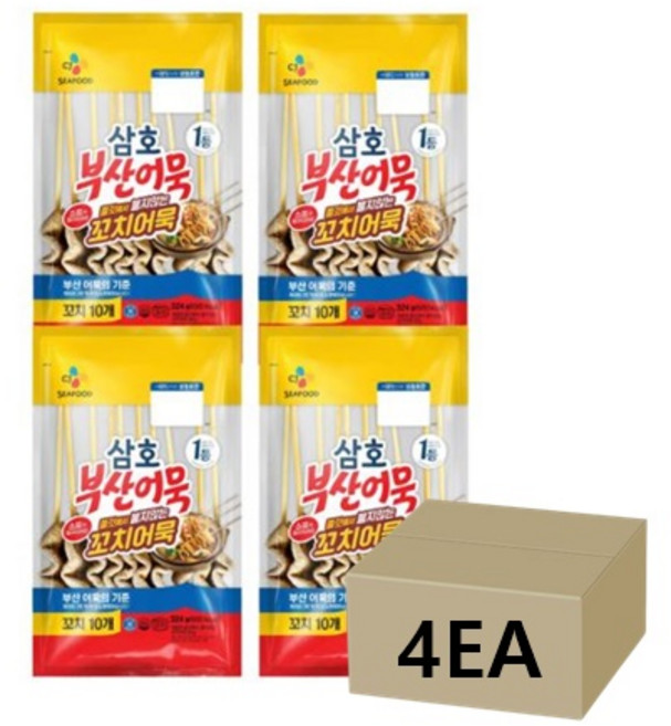 2+2 CJ 쫄깃해서 불지않는 부산 꼬치어묵 324g x 4개