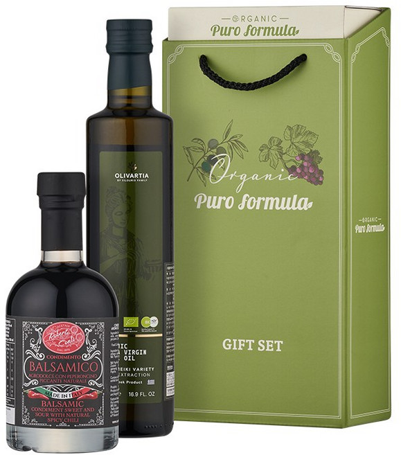 올리바티아 올리브오일 로베르토 발사믹식초 칠리 선물세트, 1세트