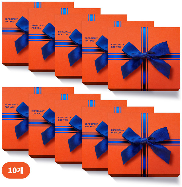 감사모아 비타민 답례품 결혼식 조문 돌잔치 회사 웨딩 선물 감사카드 쇼핑백 포함, 10개, 오렌지 리본
