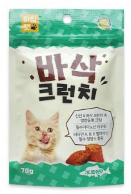 아임캣 바삭 크런치 70g (연어맛 가다랑어맛 참치맛 치킨맛) 냥이간식, 4개, 가다랑어