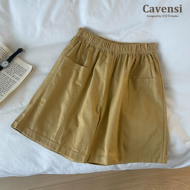 Cavensi 日系闊腿五分褲