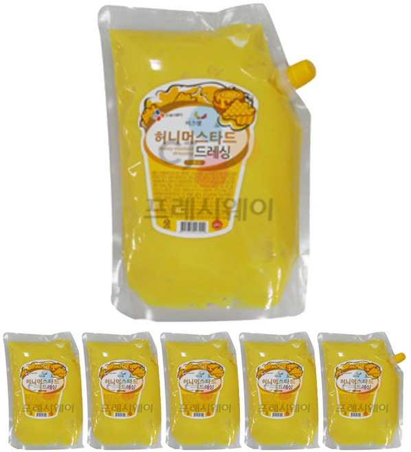 이츠웰 허니머스타드 드레싱 2kg, 5개