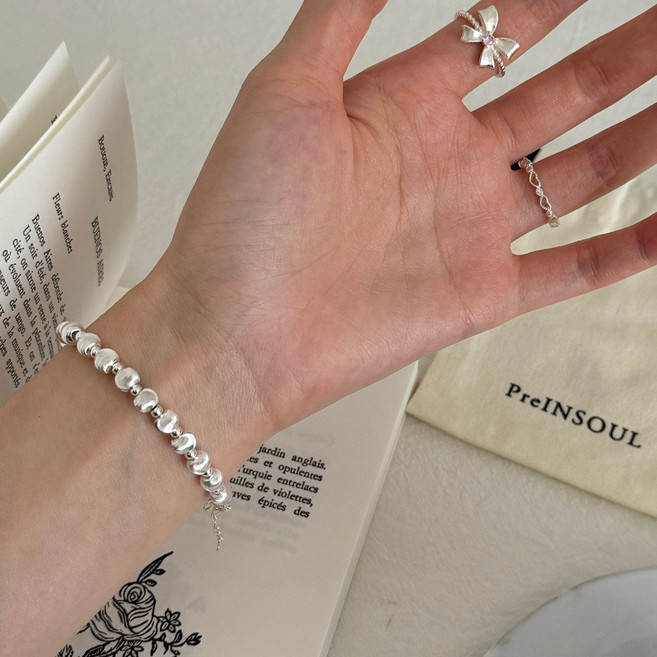 여성체인은팔찌 실버 구슬 팔찌 여성은팔찌100%순은999 홀로그램 팔찌