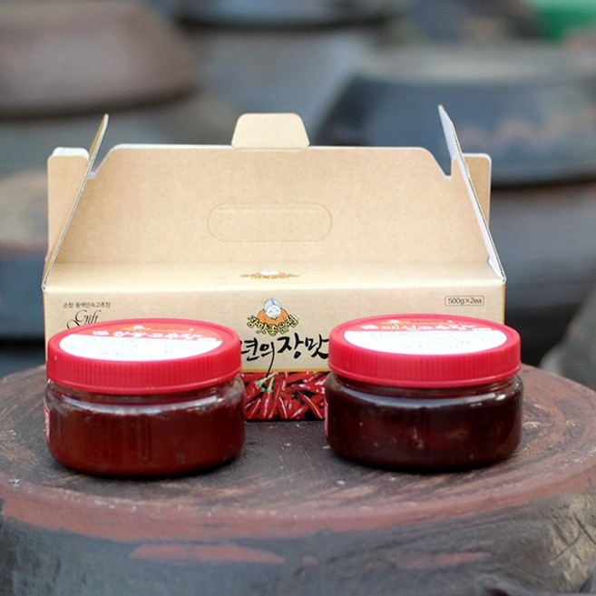 순창 동백 고추장 선물세트 (고추장500g+종합장아찌500g) 보자기, 1개