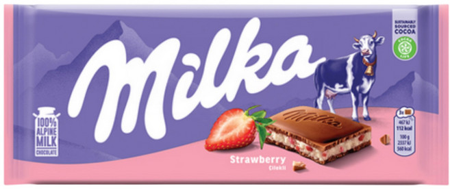 밀카 스트로베리 초콜릿, 100g, 24개