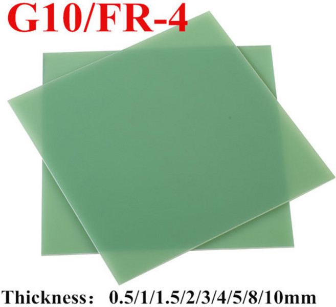 맞춤형 연녹색 FR4 유리 섬유 시트 G10 에폭시 플레이트 3240 FR-4 에폭시 송진 보드 유리 섬유 3D 인쇄 DIY, [00] 0.5mm, [00] 100mmx100mm 2pcs