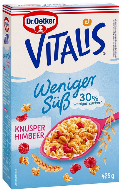 닥터오트커 비탈리스 크런치 뮤즐리 레스 스위트 라즈베리 425g, 1개