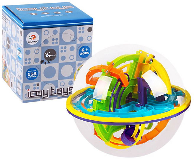 魔幻飛碟迷宮球 - 益智玩具 開發智力 動手動腦闖關, 158關迷宮球