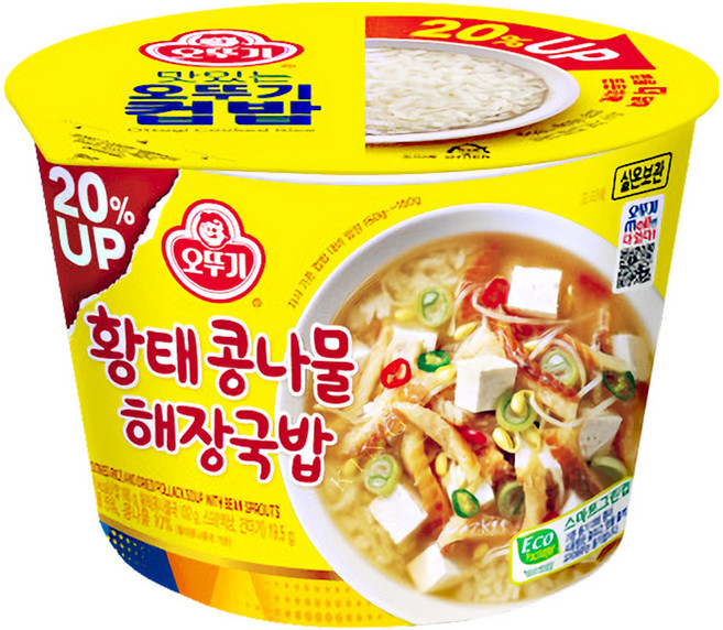 오뚜기 맛있는 오뚜기 컵밥 황태 콩나물해장국밥, 301.5g, 24개