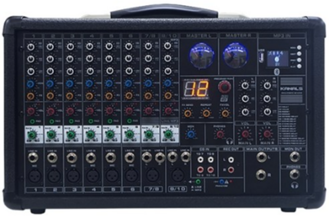카날스 2채널 전문가용 파워드 믹서 앰프 800W, BKM-800