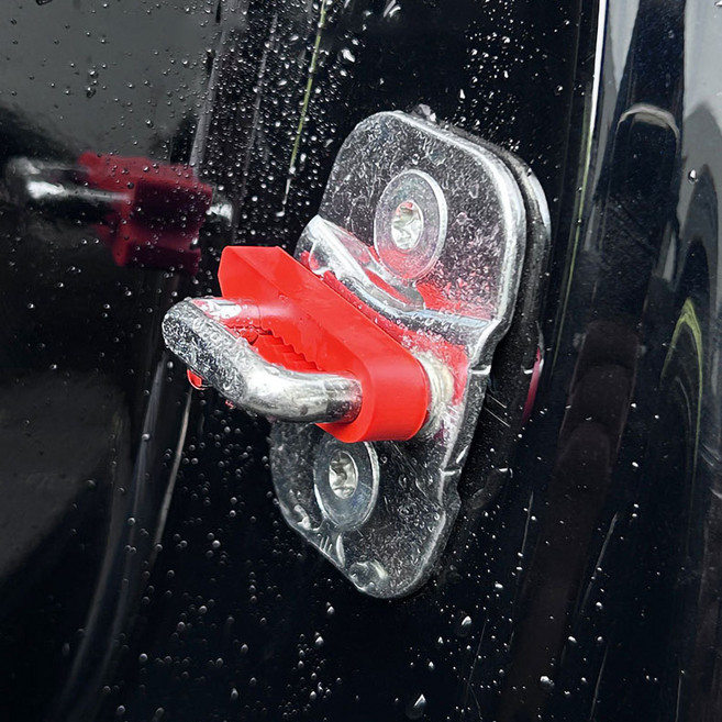 미즈코스 자동차 도어 차문 충격 흡수 소음 방지 잠금 버퍼 패드, 레드 8P, 전차종