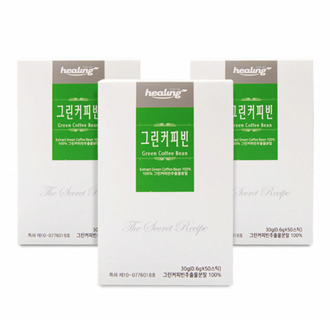 힐링 그린커피빈 추출분말 스틱, 3개, 30g