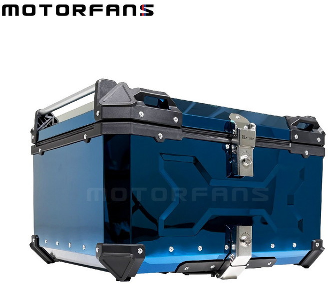 모토팬스 프리미엄 알루미늄 탑박스, 미러블루