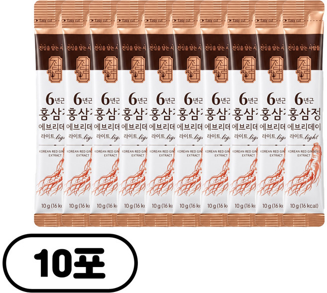홍삼정 6년근 에브리데이 라이트 홍삼스틱, 1개, 10회분