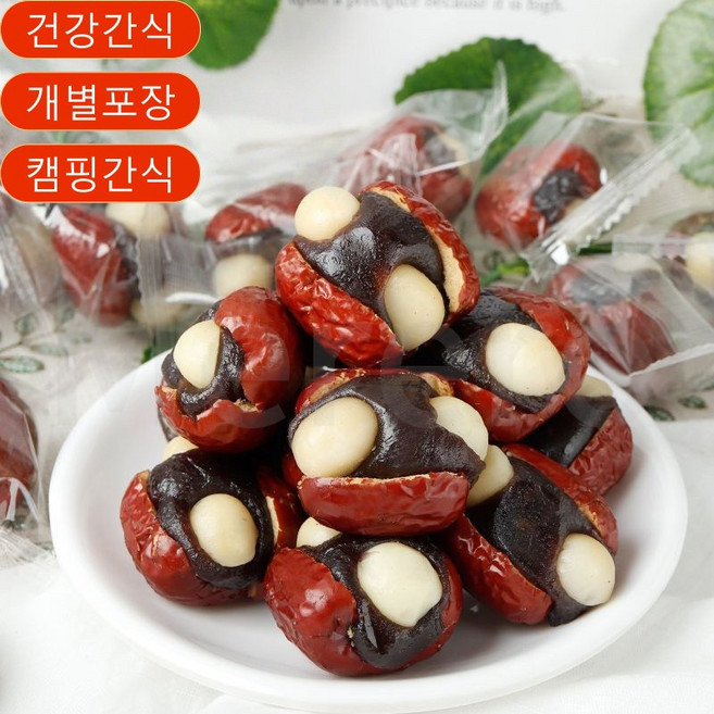 Merero 대추 마카다미아 영양간식 견과류 듬뿍 찰떡이 들어간 속이편한 건강간식 사무실간식, 4개, 160g