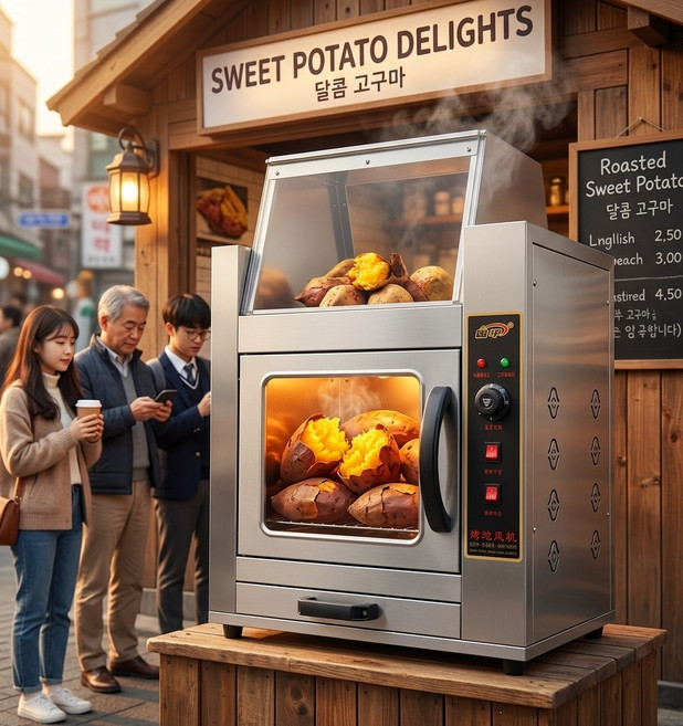 GUMA 고구마굽는기계 군고구마 기계 업소용 오븐 전기 구이기 편의점 휴게소 대용량 /무료배송, 62x46x88, GUMA - 01, 기본 색상