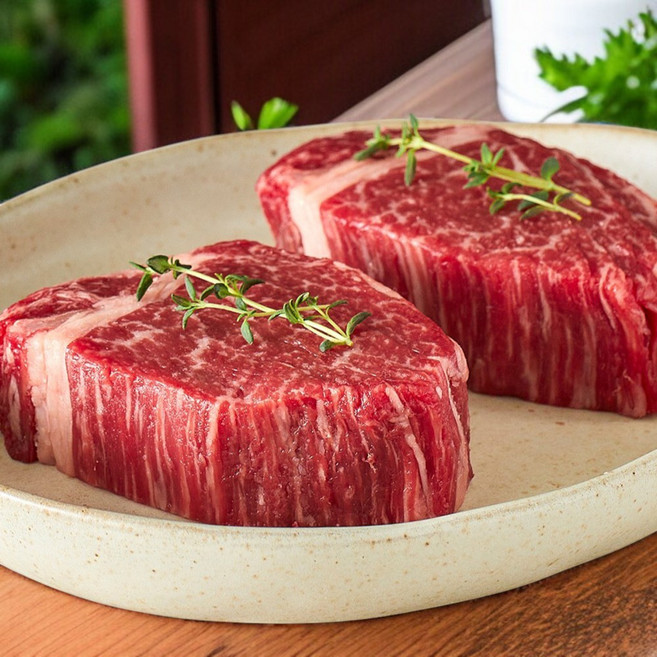 1++안심 투쁠 한우 마장동 소고기 300g 구이용 스테이크용 모듬 선물용, 1