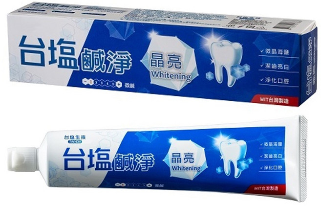 台鹽 - 幫助去除牙垢, 1個, 鹹淨晶亮牙膏140g/條, 140g