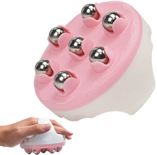 피오타 림프 마사지볼 롤러, 메탈, 핑크, 1개