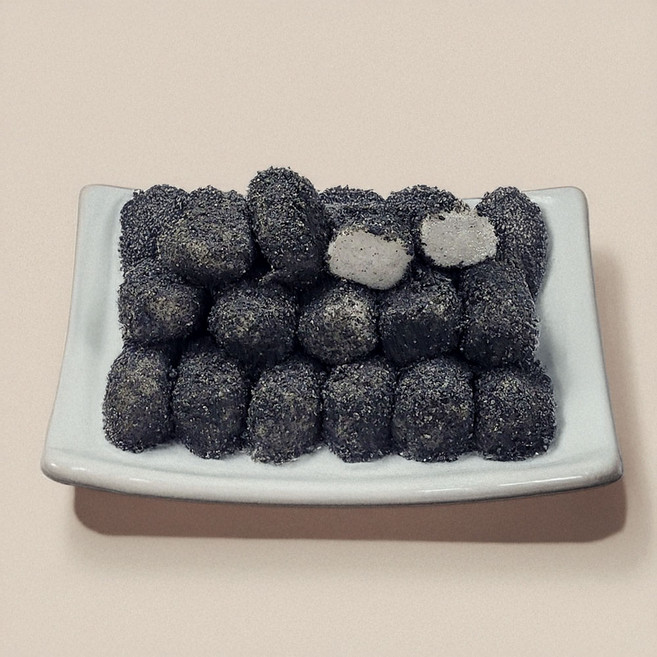 [찰진한상자] 흑임자인절미 찹쌀떡 (18g+167알 3kg) 식사대용 떡 간식, 1박스, 3kg