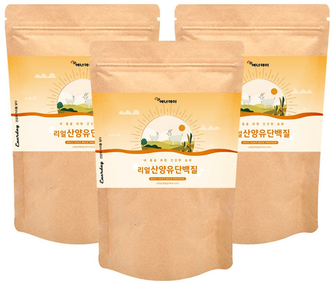 에너데이 리얼산양유단백질140gx3봉, 3개