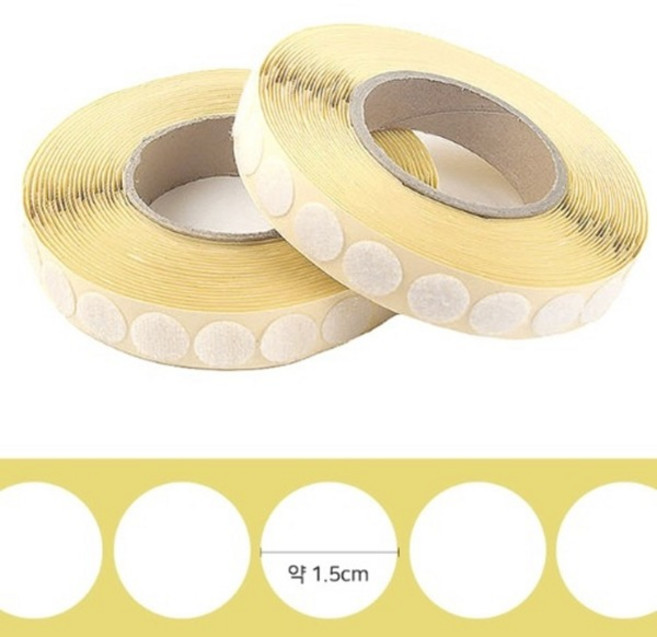 U 20000 접착 원형찍찍이 15mm 까슬이보슬이 벨크로, 까슬이