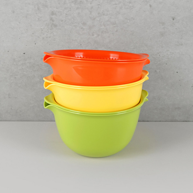 이노마타 컬러 믹싱볼+채반 6P세트, 1세트, 3컬러(1세트)