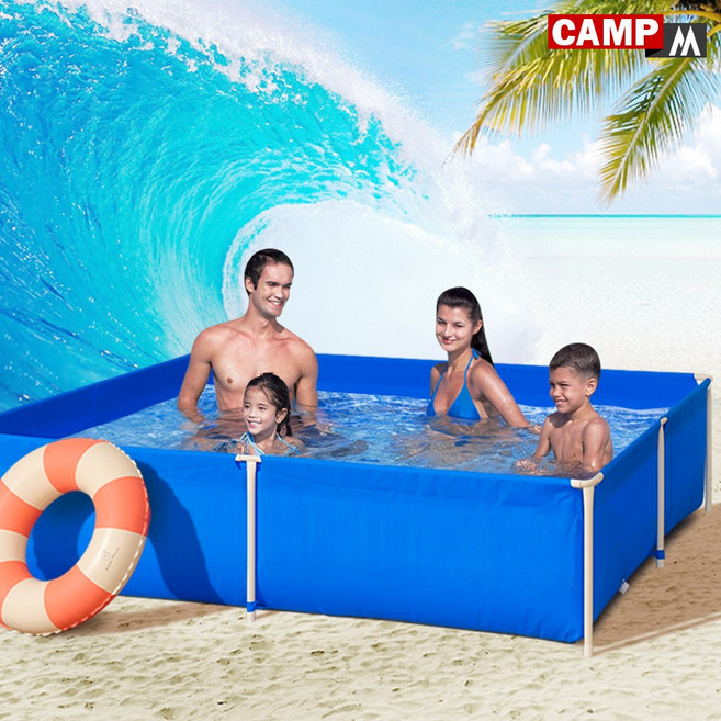 캠프엠 가족용 대형 풀장 어린이 소형 컬러 풀장 놀이터 정원 아기 프레임풀 베란다 물놀이장 유아 물놀이 수영장 실내외 수영 매트 워터 @KC안전인증받은 MD65501247JD980, 캠프엠 풀장 대형 BIG SIZE, 1개