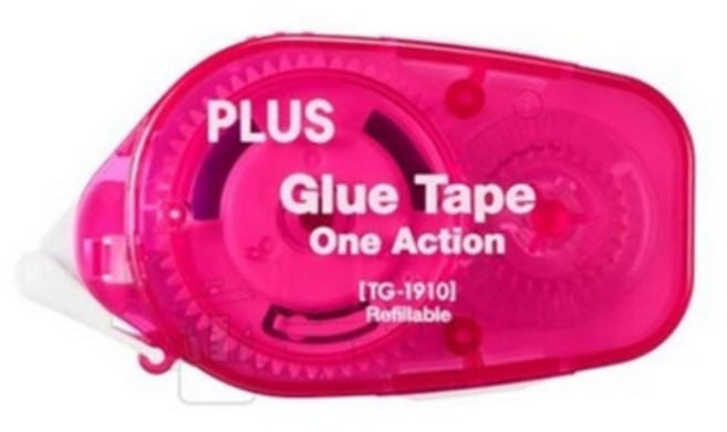 플러스 풀테이프 원액션 TG-1910 PK 6mmx8m 핑크바디-개(1개입)
