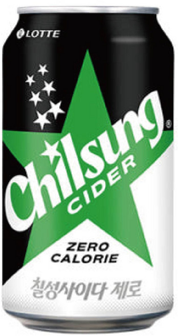 (무료배송) 롯데 칠성 사이다 제로 355ml, 18개