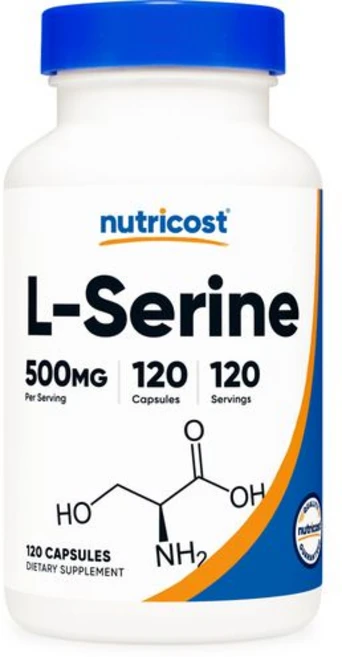 뉴트리코스트 L-세린 500mg 120 캡슐 120회 제 Nutricost L-Serine 500mg 120 Capsules 120 Servings - Vegetarian, 120정, 1개 - 쿠팡