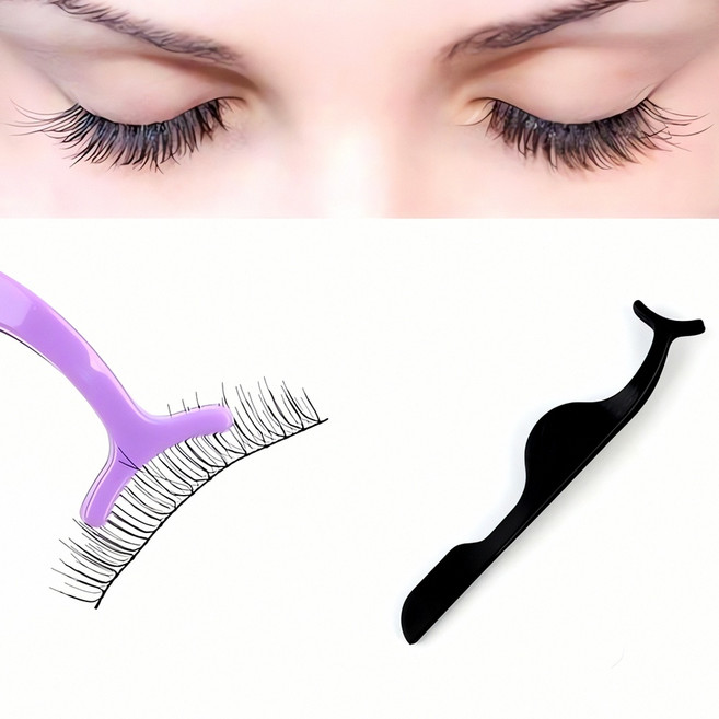 속눈썹 부착 핀셋 10개 랜덤색상 뷰러 마스카라 가위 아이섀도우 리무 버 목적 도구