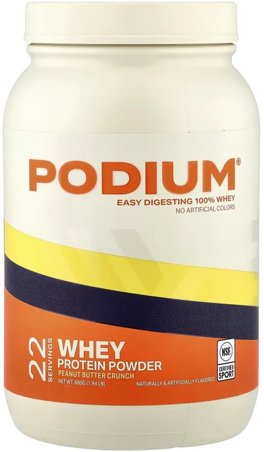 새해 첫좋은선물 Podium Nutrition 유청 단백질 분말 피넛 버터 크런치 880g(1.94lb) 제대로 할인합니다, PodiumNutrition유청단백질분말피넛버터크런치8, 880g - 쿠팡
