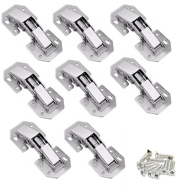 아이베란다 무타공 싱크대 경첩 소 (33x72mm) 장농경첩, 8개