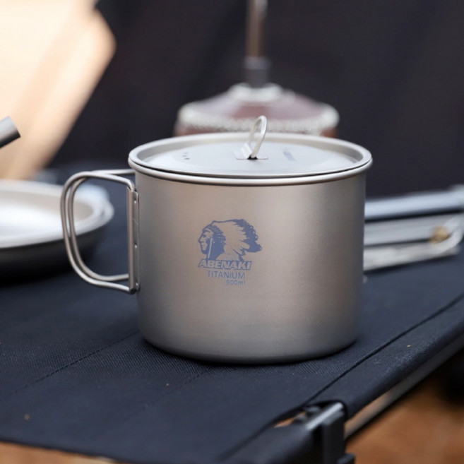 아베나키 점보 티타늄 솔로쿠커 머그컵 900ml, 1개