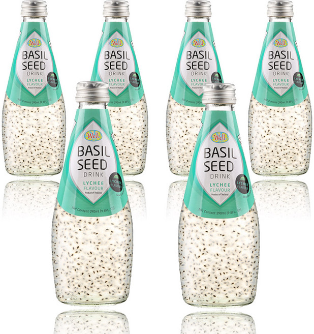 예이니식품 웰 바질시드 드링크 리치 (290ml) 유튜브주스음료수과일, 290ml, 6개
