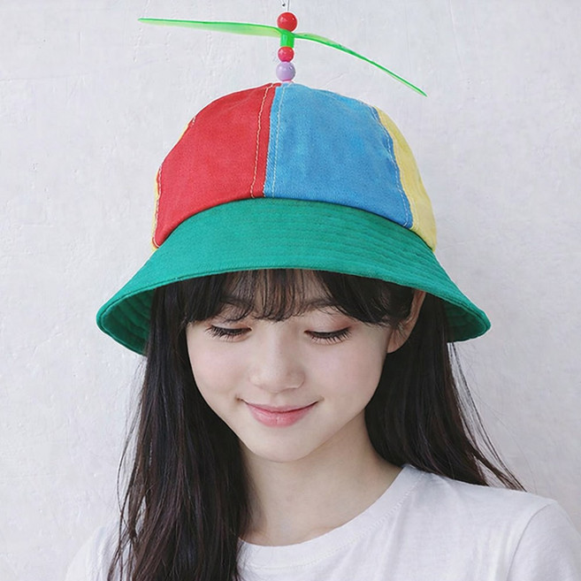 [5시전 당일배송] FOOI 벙거지 바람개비 프로펠러모자 체육대회 행사 소풍 인싸템, 1개