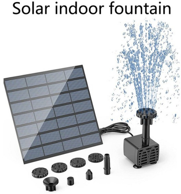 태양광 정원 야외 마당 분수대 새 목욕 연못 안뜰 및 수조 정원을 위한 개별 태양 전지 패널이 있는 분수 펌프 키트, 01 Solar Fountain