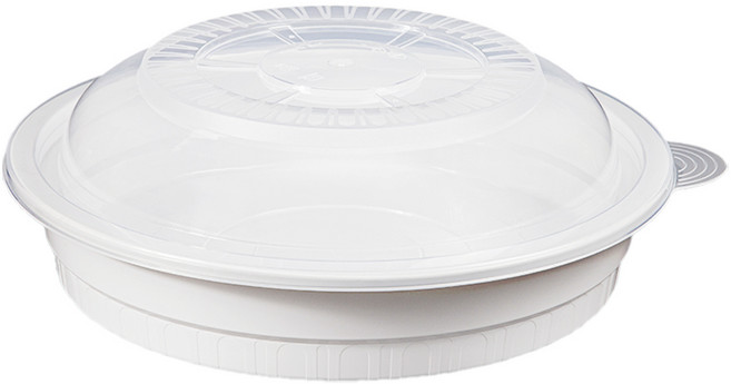 [일용상회]다회용 원형 찜용기 TY 300파이 중 3500ml 100세트 백색, 100개, 1세트