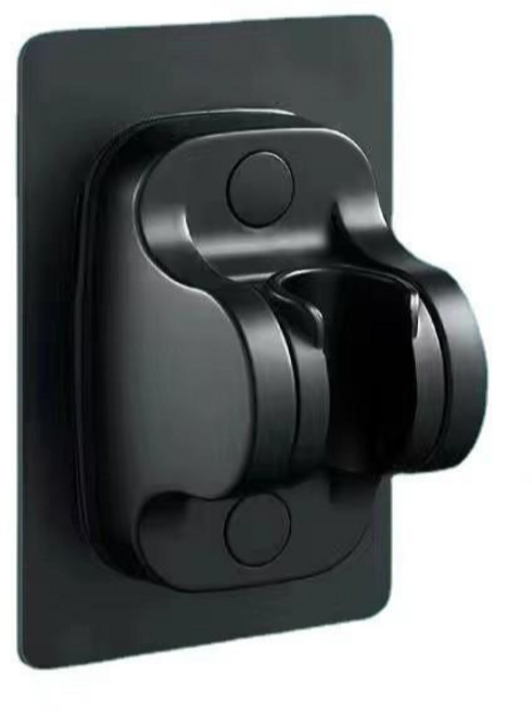 코인 무타공 각도 조절 샤워기 거치대, 블랙