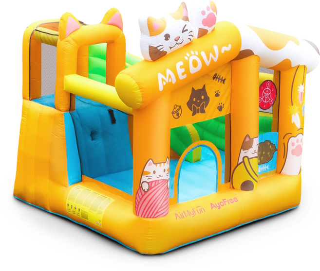 바운스브라더스 2103A 야옹이하우스 올에어 에어바운스, 1개