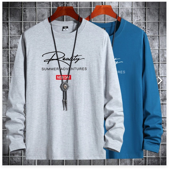 2장세트 남성티셔츠 / 면티 / 남자 라운드넥 기본티 / 간절기 순면 긴팔티 / TX24082191 41