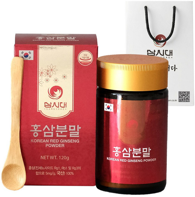 [삼시대] 홍삼분말 120g (100% 순수 홍삼), 1개