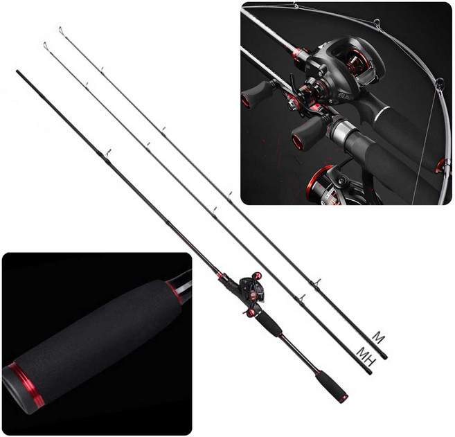 듀라맥스 낚시대 루어대 스피닝릴 베이트릴 M+MH, 2.4m