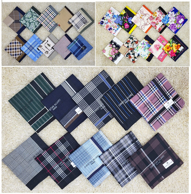 (CA)크리스찬오자르 남녀 손수건 선물용10매 선물용 개별케이스