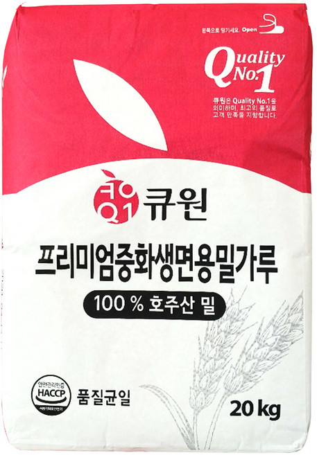 큐원 중화생면용밀가루 20kg, 1개