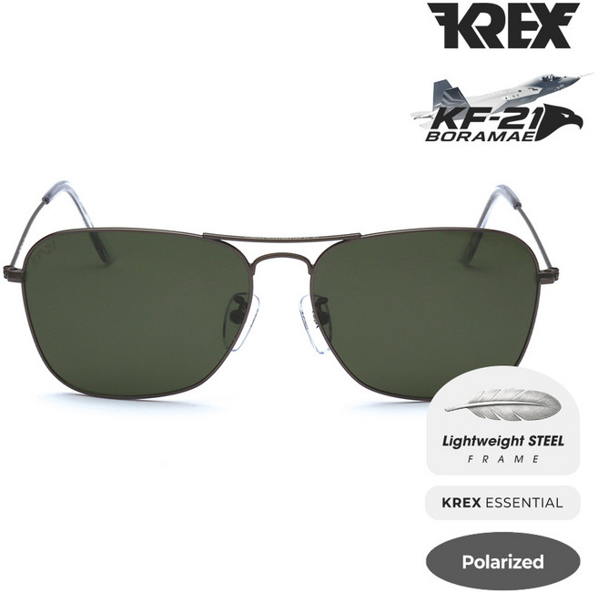 KREX KF-21 조종사 보잉 선글라스 고선명 편광렌즈 초경량18g 남성 여성 선글라스 미듐/라지 국산100%